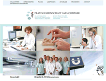Tablet Screenshot of praxis-am-nordpark.de